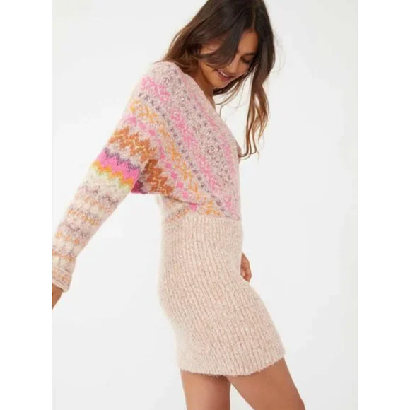 Free People Forever Fair Isle Sweater Mini Dress - Picture 4 of 12